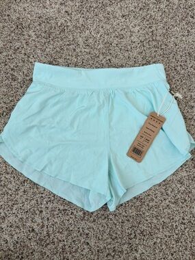 NWT ACTA  Athletic Running Shorts Aqua/Light Blue, Size Medium
